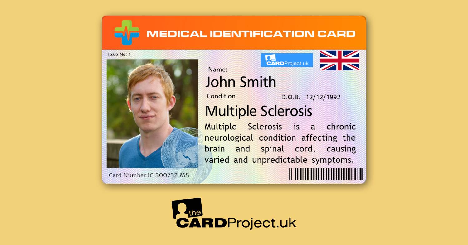 MS (Multiple sclerosis) Prem Medical Photo ID Card